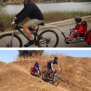 remorque à pedale enfant - remorque - remorque à pédale - bakfiets - vacances à velo en famille