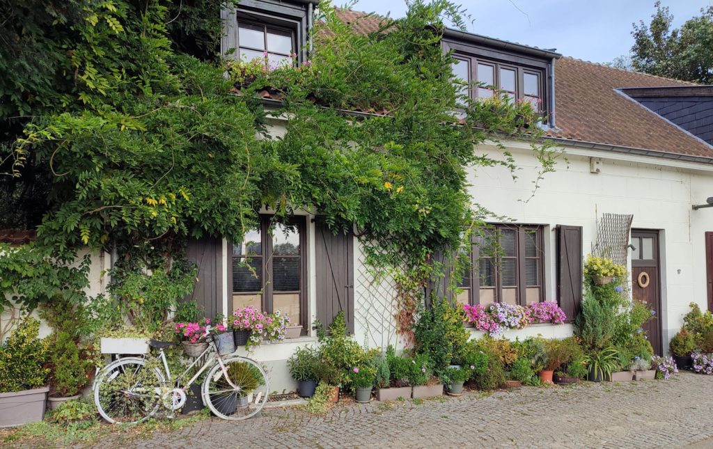 country house with bike